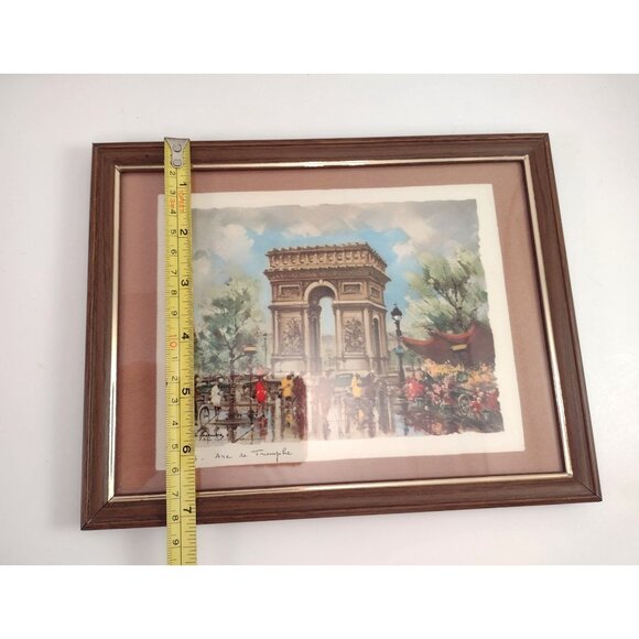 Set Of 3 Vtg Framed Prints Munich Windsor Castle Paris Arc Signed M. Legendre - Picture 9 of 10